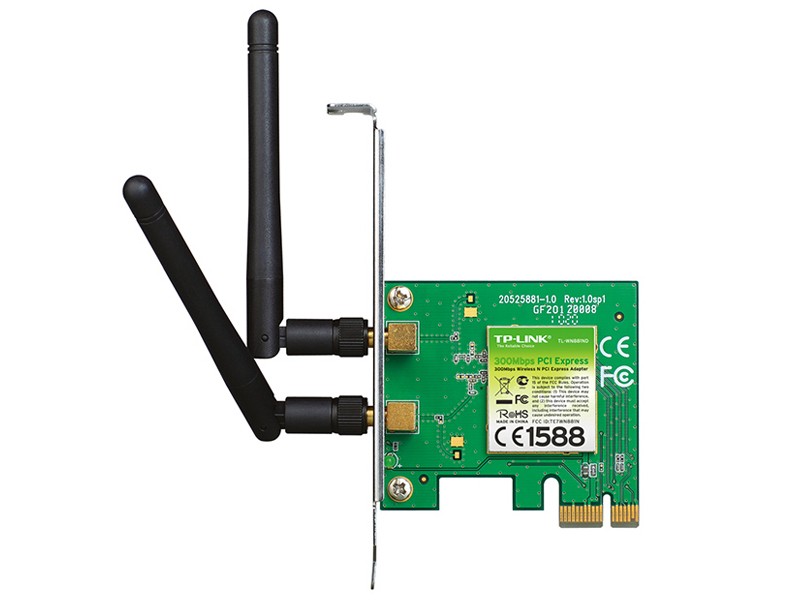 Adaptador PCI-E WiFi TP-LINK TL-WN881ND 300MBPS